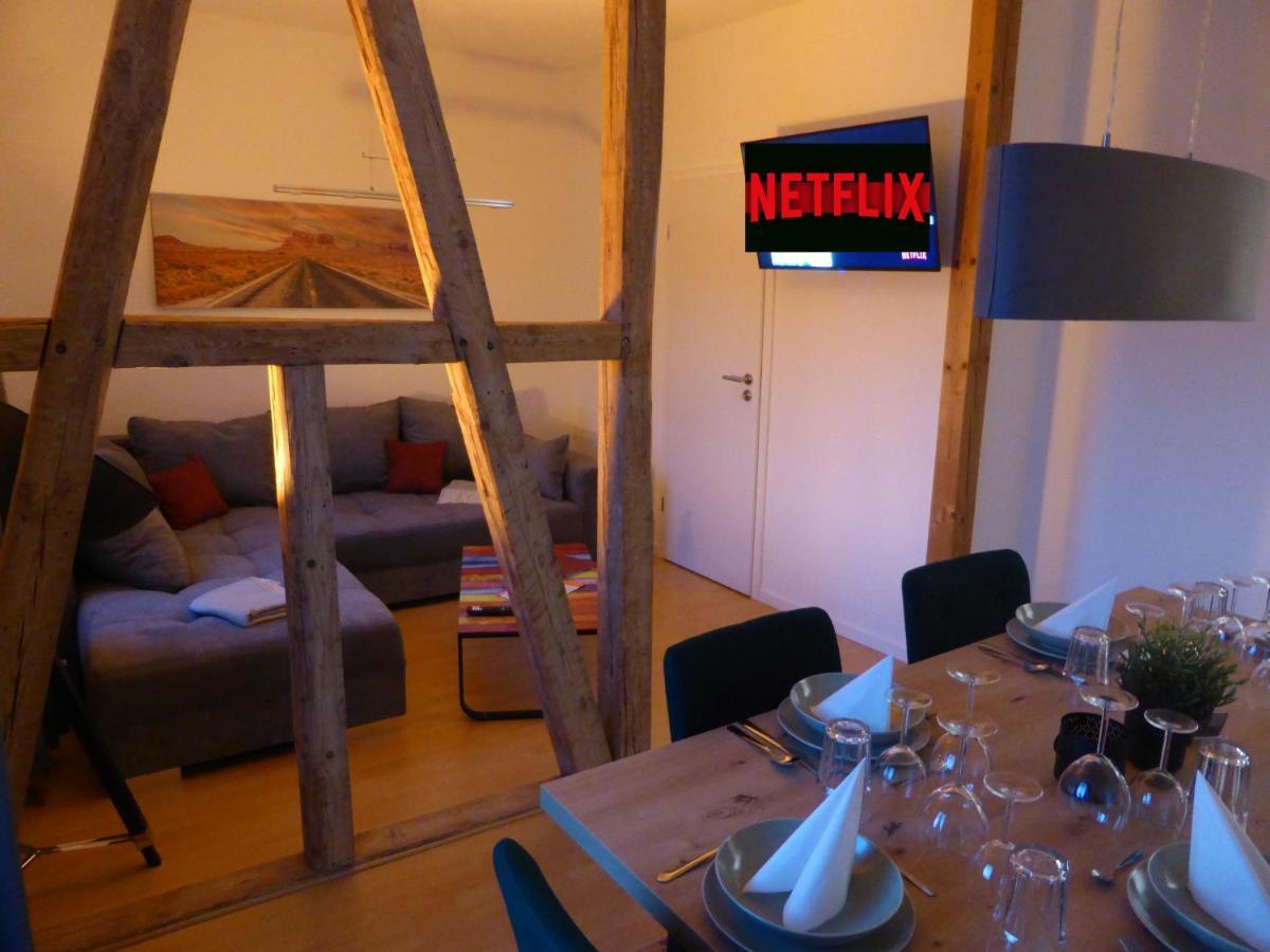 Apartment Napoleon, Naehe Zentrum, 2 Schlafzimmer, Grosser Balkon, Free Wifi ,Parken Jena Eksteriør bilde
